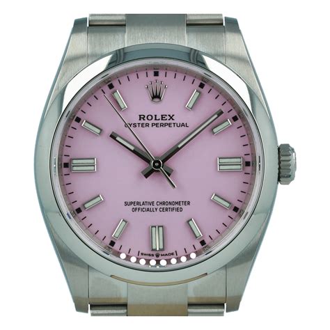 pink dial rolex stainless|rolex op 36 candy pink.